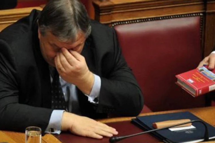 O ministro das Finanças, Evangelos Venizelos, também negocia com os credores
 (Aris Messinis/AFP)