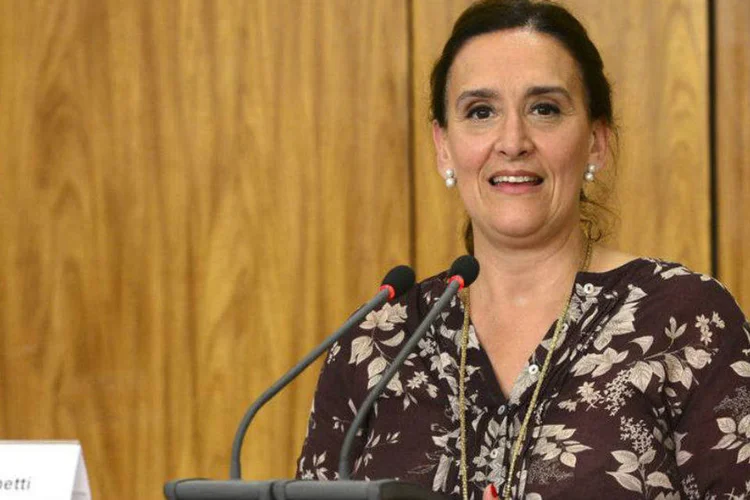 
	Vice-presidente da Argentina, Gabriela Michetti, fala &agrave; imprensa no Planalto brasileiro
 (Valter Campanato/Agência Brasil)