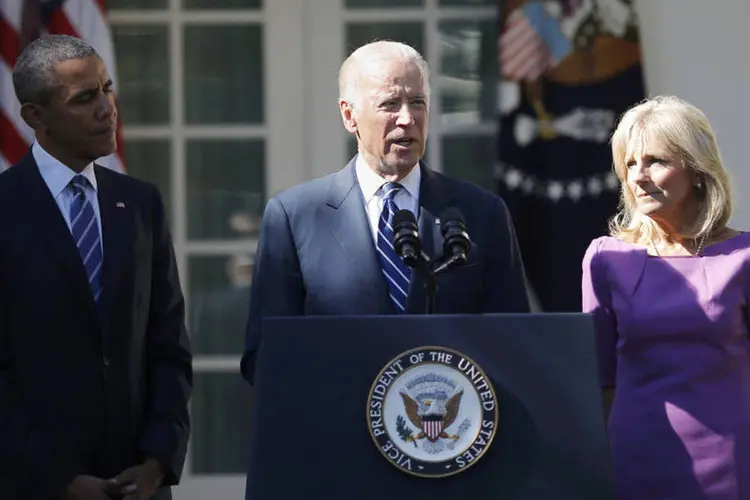 
	Vice-presidente americano, Joe Biden: decidiu n&atilde;o ser um dos pr&eacute;-candidatos do Partido Democrata &agrave; candidatura presidencial para as elei&ccedil;&otilde;es de 2016
 (REUTERS/Carlos Barria)