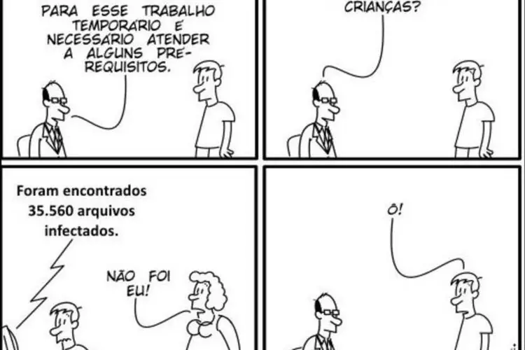 Tirinha Vida de Suporte: André Farias, cartunista de Recife, retrata as situações vividas por amigos e colegas da área de TI (Reprodução)