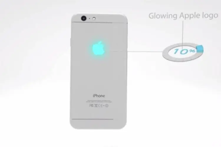 
	Logo brilhante da Apple nas costas do aparelho tem apenas 10% de chances de sair
 (Reprodução/YouTube)