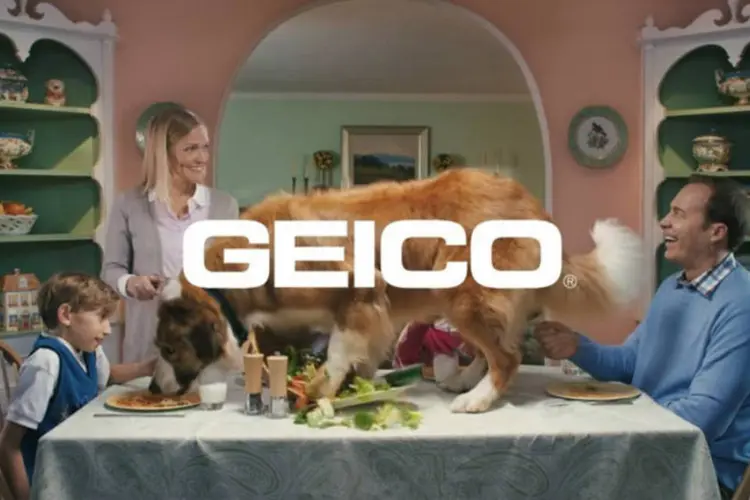 Imagem de vídeo da Geico, após os 10 segundos de anúncio no Youtube (Reprodução/Youtube)