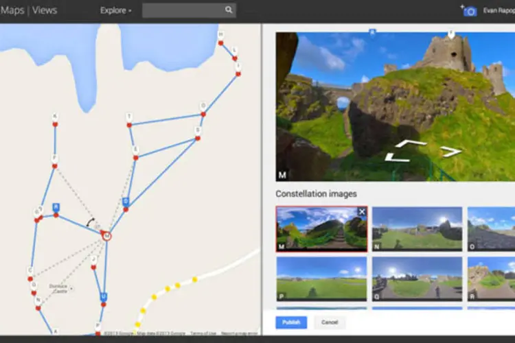 Nova ferramenta do Google: novidade permite que um usuário crie seu própio Street View para mostrar ao mundo detalhes sobre sua última viagem ou lugar favorito na vizinhança (Reprodução/EXAME.com)