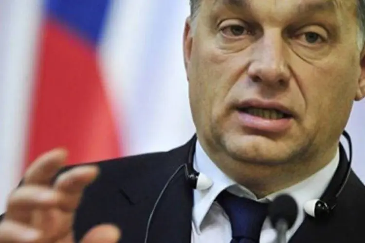 
	O primeiro-ministro h&uacute;ngaro, Viktor Orban: &quot;como a Gr&eacute;cia n&atilde;o &eacute; capaz de proteger suas fronteiras, a Europa deve ter o direito de ir l&aacute; com uma for&ccedil;a para proteg&ecirc;-las&quot;
 (Attila Kisbenedek/AFP)