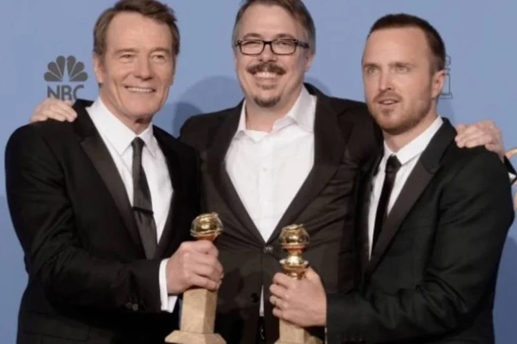Vince Gilligan e os atores principais de Breaking Bad: enredo de nova série lembra a recente policial “True Detective” (Getty Images)