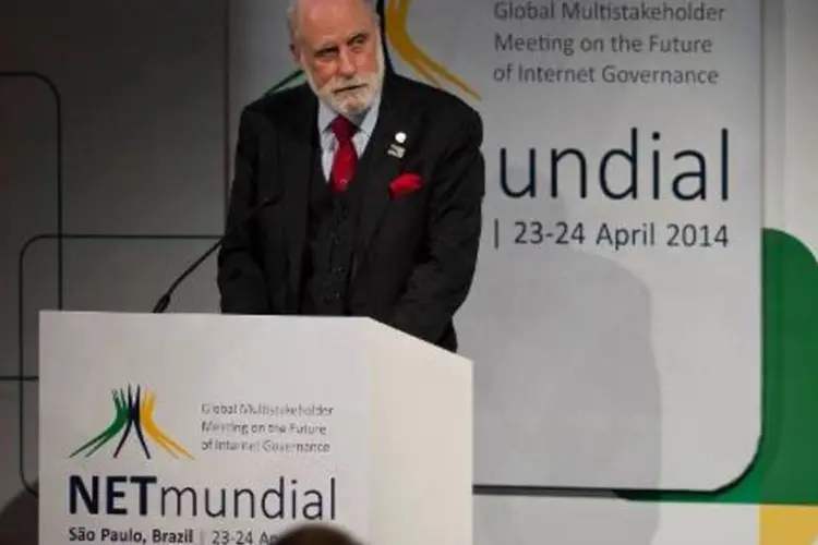 Vint Cerf: é um "mito" que a internet seja manipulada pelos Estados Unidos, afirmou o atual vice-presidente do Google (Nelson Almeida/AFP)