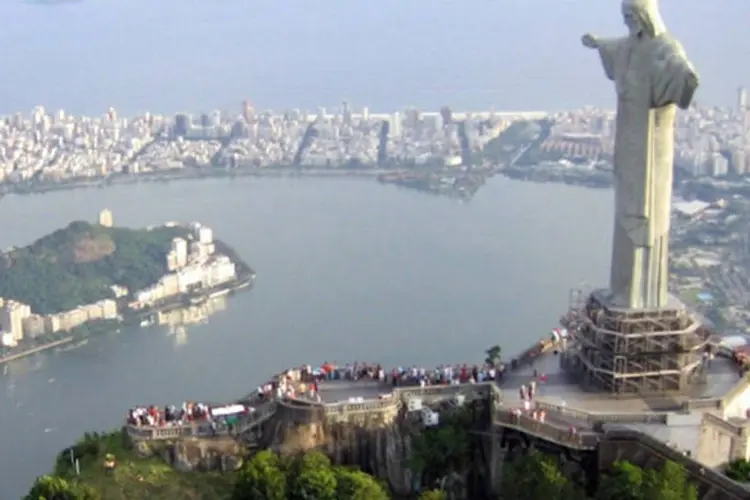 Vista aérea do Corcovado, no Rio de Janeiro (Klaus/Wikimedia Commons)