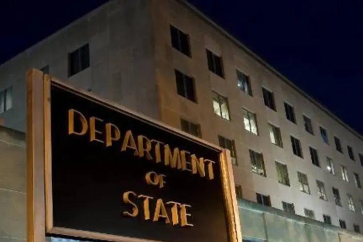 Sede do Departamento do Estado, em Washington: governo americano negou vistos de viagem para funcionários do governo venezuelano (Nicholas Kamm/AFP)