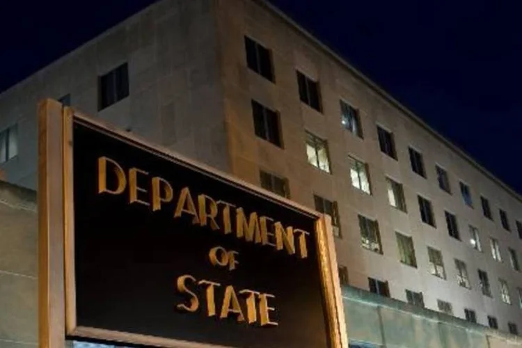 Sede do Departamento do Estado, em Washington: governo americano negou vistos de viagem para funcionários do governo venezuelano (Nicholas Kamm/AFP)