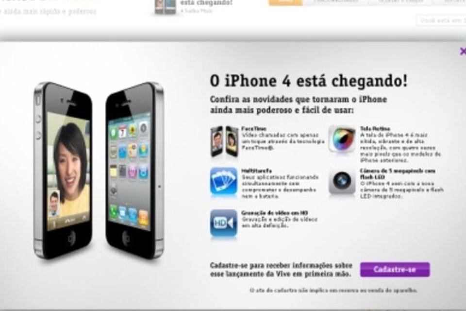 Vivo também abre cadastro para interessados no iPhone 4