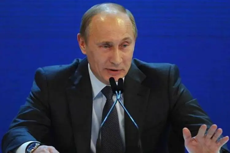 Vladimir Putin: "Eles (opositores) se preparam para usar algum mecanismo que confirmaria que as eleições (de 4 de março) foram fraudulentas" (Laurence Griffiths/Getty Images)