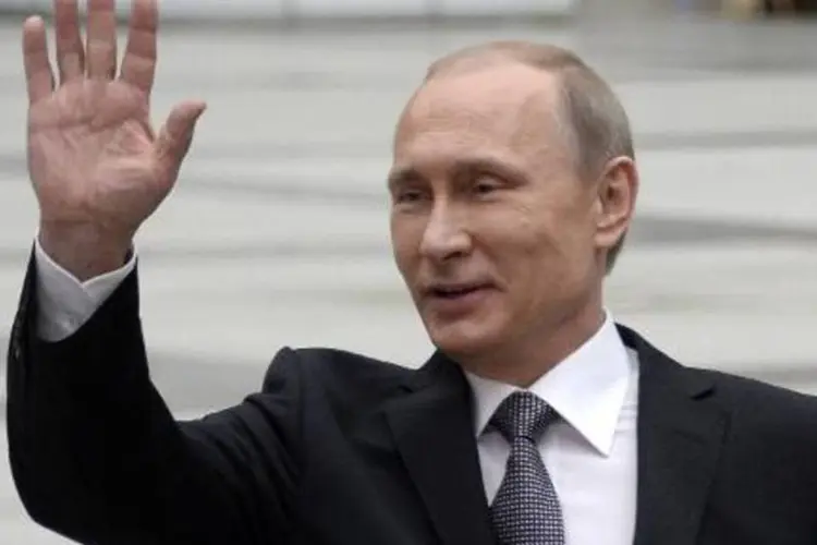 
	O presidente russo Vladimir Putin, em Moscou: a R&uacute;ssia jogar&aacute; a partida de abertura em 14 de junho
 (Alexander Nemenov/AFP)