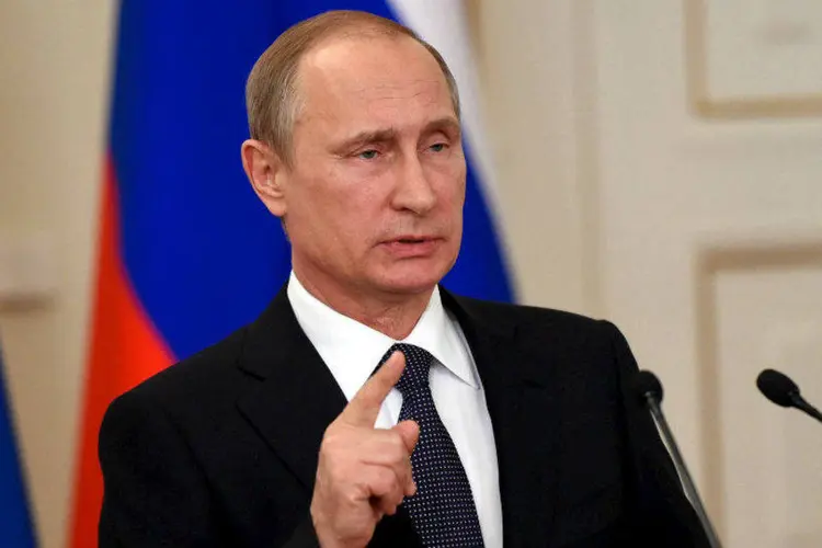 O presidente russo, Vladimir Putin: Putin declarou ainda que é "a Otan que se aproxima das fronteiras russas, e não o contrário" (Jussi Nukari/Lektikuva/Reuters)