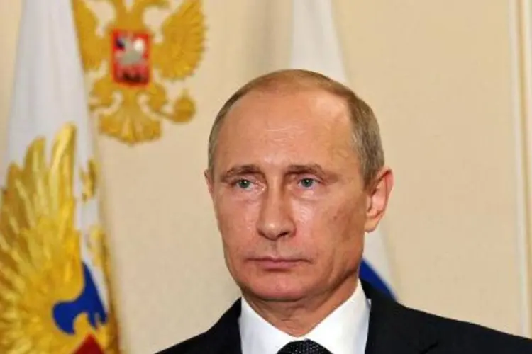 O presidente russo, Vladimir Putin: "Ninguém tem o direito de utilizar esta tragédia para seus fins políticos" (Mikhail Klimentyev/AFP)
