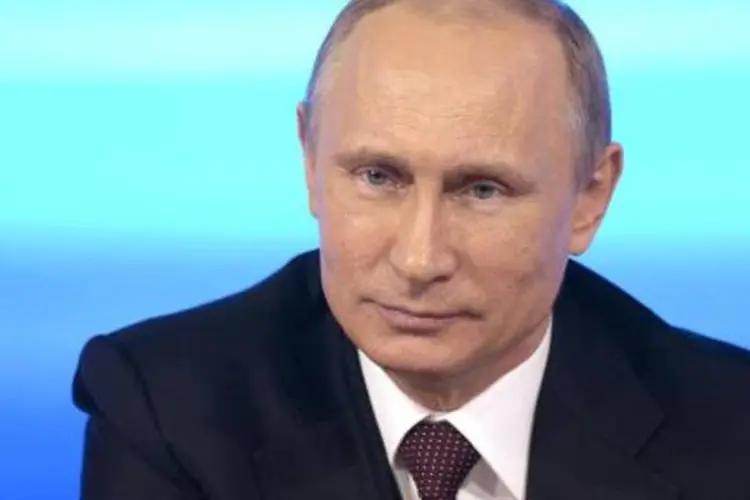 O presidente russo, Vladimir Putin: Putin declarou que a internet é controlada desde o início pela CIA (Alexei Nikolsky/AFP)