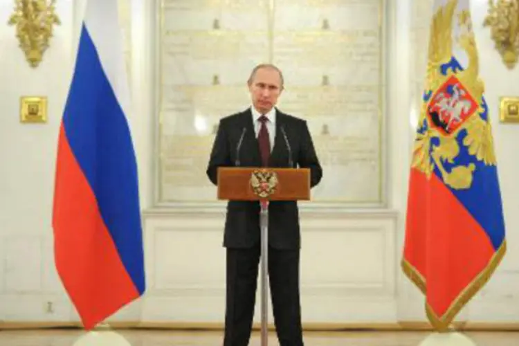 O presidente russo Vladimir Putin: "os acontecimentos na Crimeia foram um teste" (Alexey Druzhinin/AFP)