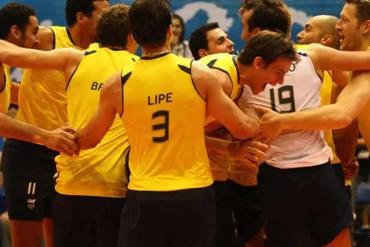 Equipe de vôlei masculino do Brasil: duelo olímpico inédito nesta quarta-feira (Divulgação)