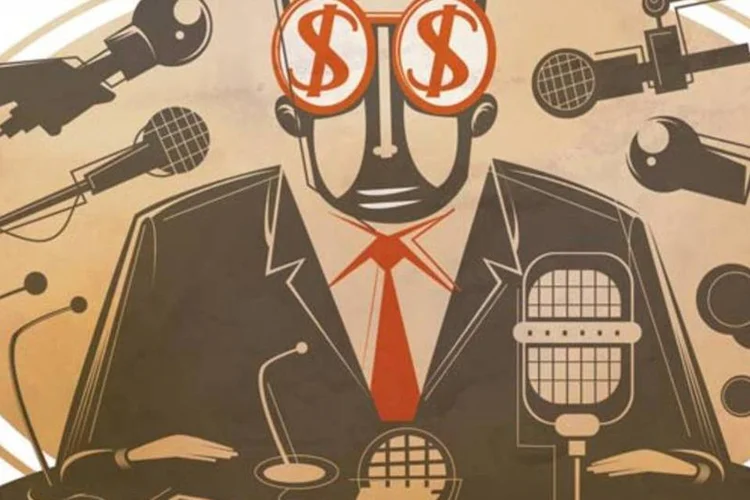 Ilustração - O financeiro é o porta-voz (Samuel Casal/EXAME.com)