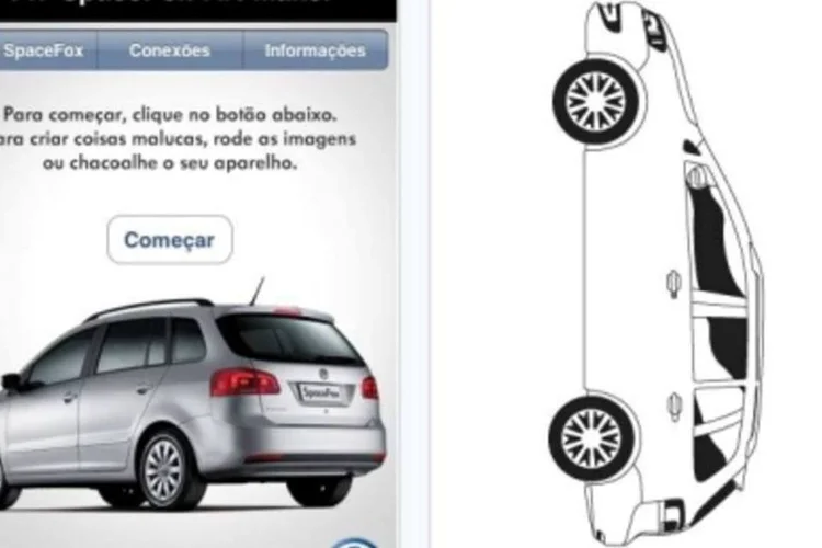 Com aplicativo, é possível criar desenhos a partir da imagem do modelo da Volkswagen