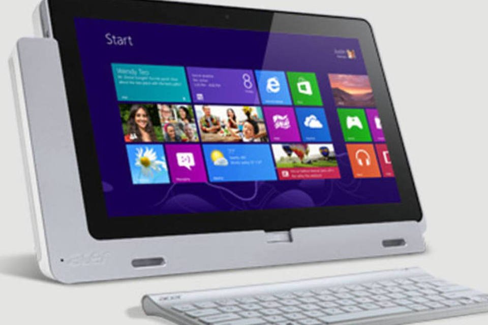 Tablet da Acer acompanha teclado Bluetooth e base para mesa