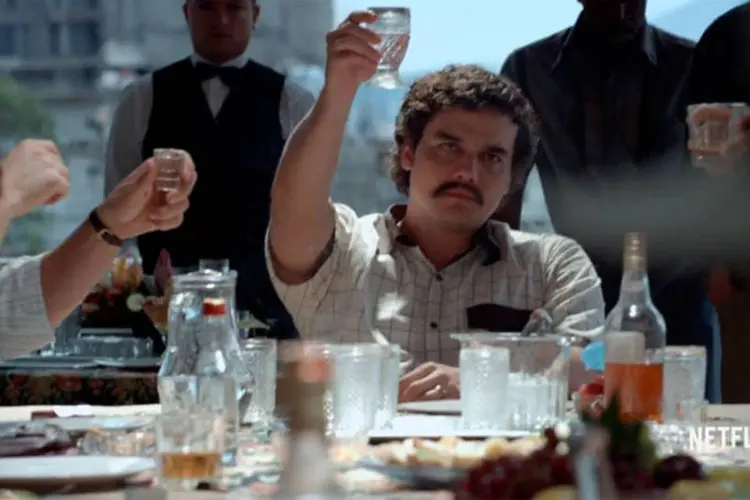
	Wagner Moura no papel de Pablo Escobar: o filho do traficante anotou cada fato da segunda temporada que n&atilde;o correspondia com a realidade
 (Reprodução da web)