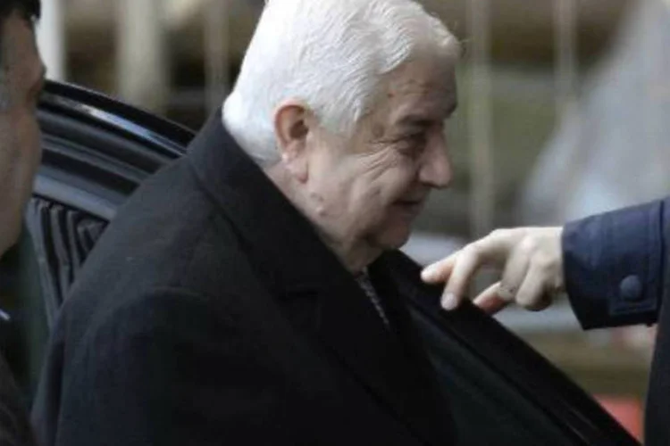 O ministro das Relações Exteriores da Síria Walid Muallem: oposição se negou a se sentar à mesma mesa que o regime (Philippe Desmazes/AFP)