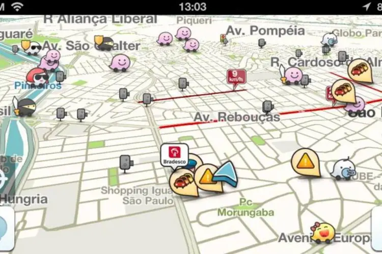 Waze: a TIM contará com PIN’s no mapa disponibilizado no aplicativo, que localizarão lojas da operadora e pontos de recarga (Reprodução)