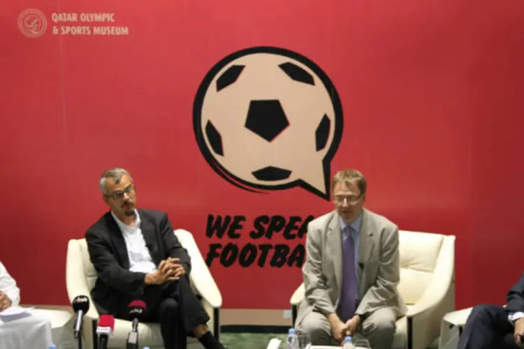 
	Evento de divulga&ccedil;&atilde;o: A&nbsp;&quot;We Speak Football&quot;&nbsp;estar&aacute; no Canad&aacute; em 2015, na Fran&ccedil;a em 2016, na Alemanha em 2017, na R&uacute;ssia em 2018, na Coreia do Sul em 2019 e na Inglaterra em 2020
 (Divulgação/www.wespeakfootball.org)