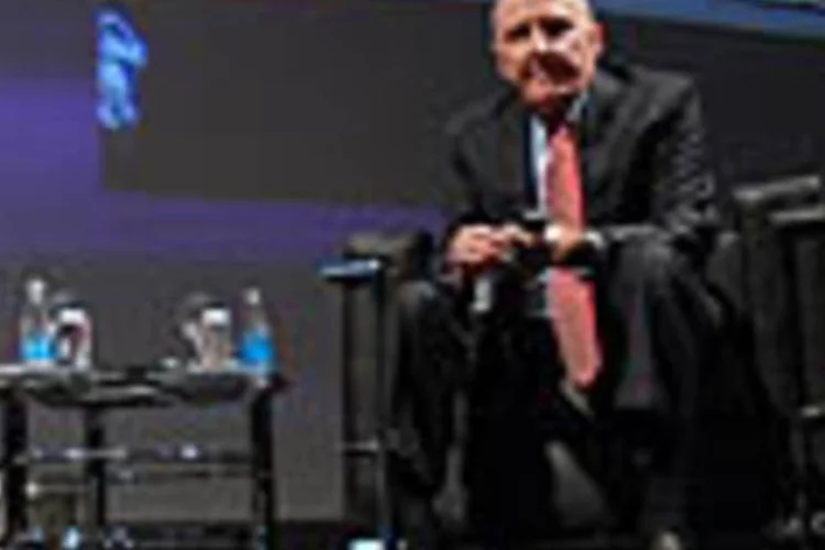 Jack Welch, o guru dos empresários, durante palestra em São Paulo