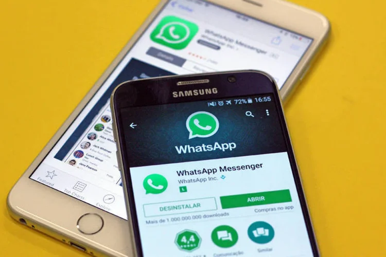 WhatsApp em smartphone da Samsung e iPhone: Netflix também tem grandes números (Victor Caputo/Site Exame)