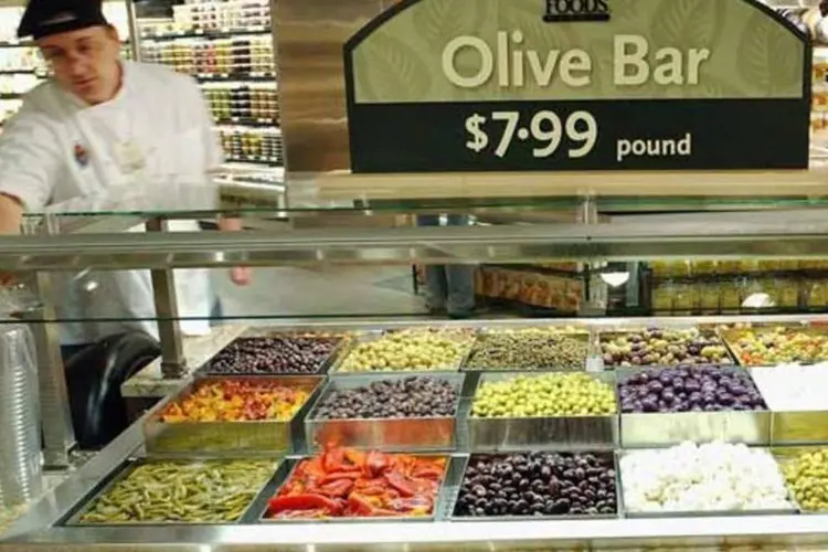 Supermercado da Whole Foods: cara de mercearia rústica e apelo à nostalgia (Stephen Chernin/Getty Images)