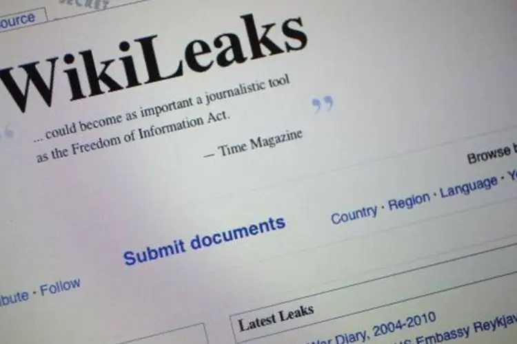 Página inicial do WikiLeaks: site foi removido pelo Amazon (Joe Raedle/Getty Images)