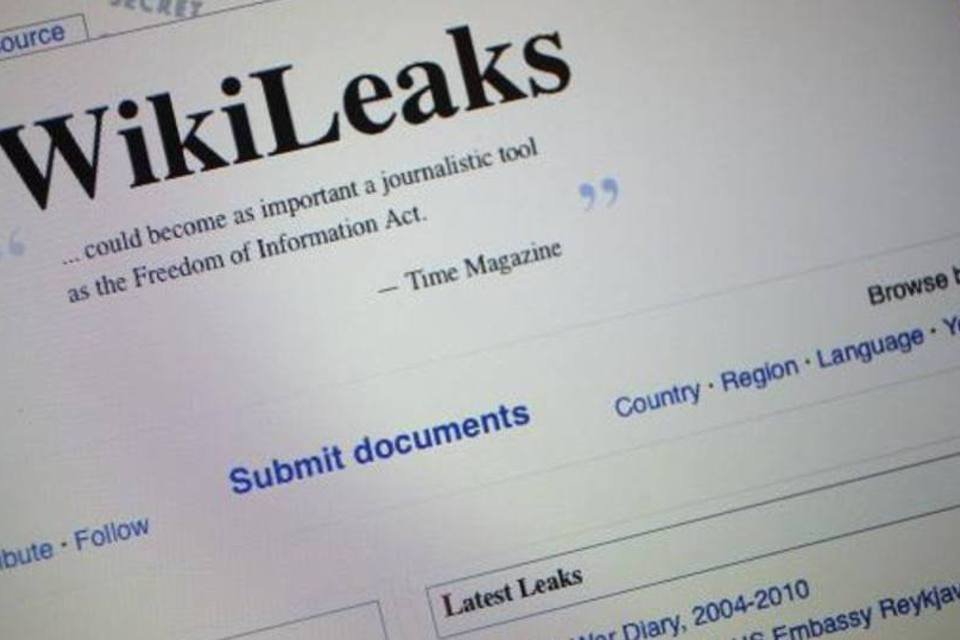 Página inicial do site WikiLeaks (Joe Raedle/Getty Images)
