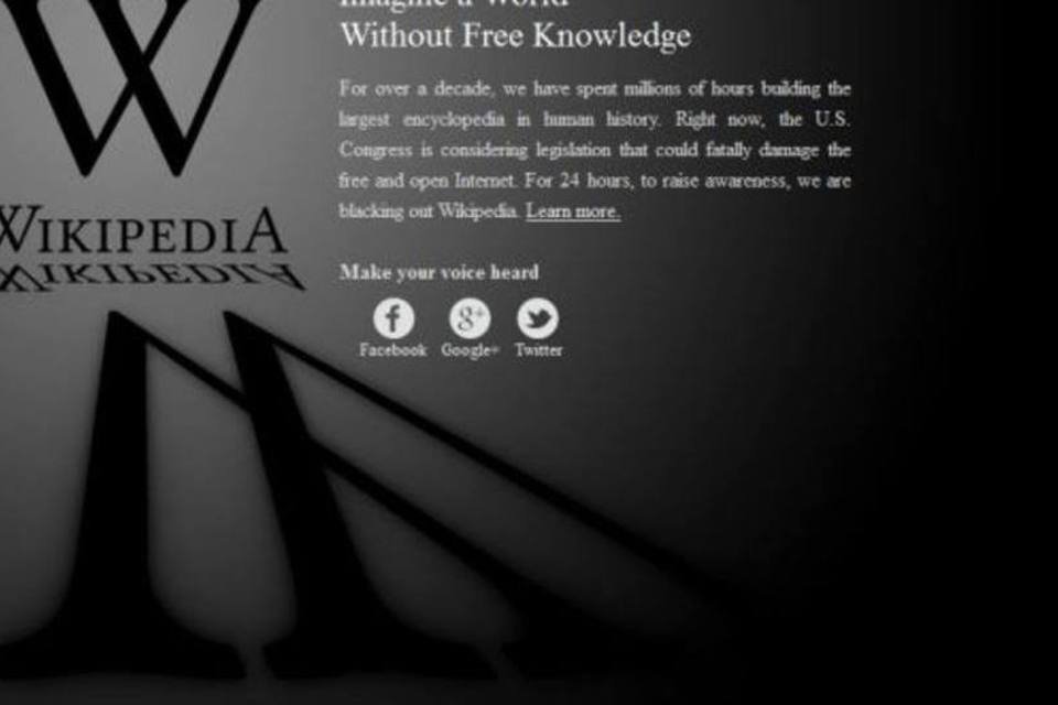 Internautas buscam alternativas com apagão da Wikipedia