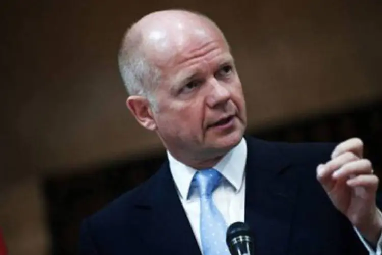 O ministro de Relações Exteriores britânico, William Hague: "por meio de suas ações, o Conselho demonstrou seu compromisso com uma Líbia mais aberta e democrática" (Gianluigi Guercia/AFP)