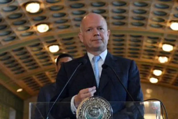 
	O chanceler brit&acirc;nico William Hague: &quot;se n&atilde;o existirem estas garantias, o Reino Unido se abster&aacute; na vota&ccedil;&atilde;o&quot;
 (Khaled Desouki/AFP)