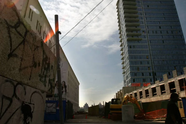 Construção de um novo apartamento em Williamsburg, no distrito de Brooklyn, Nova York (Spencer Platt/Getty Images)