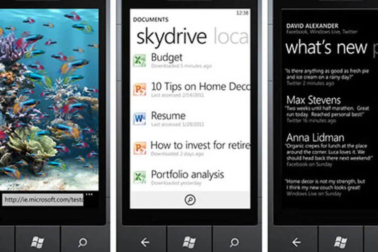 Novidades no Windows Phone 7: Internet Explorer 9, acesso a documentos do Office na web e integração com o Twitter  (Microsoft / divulgação)