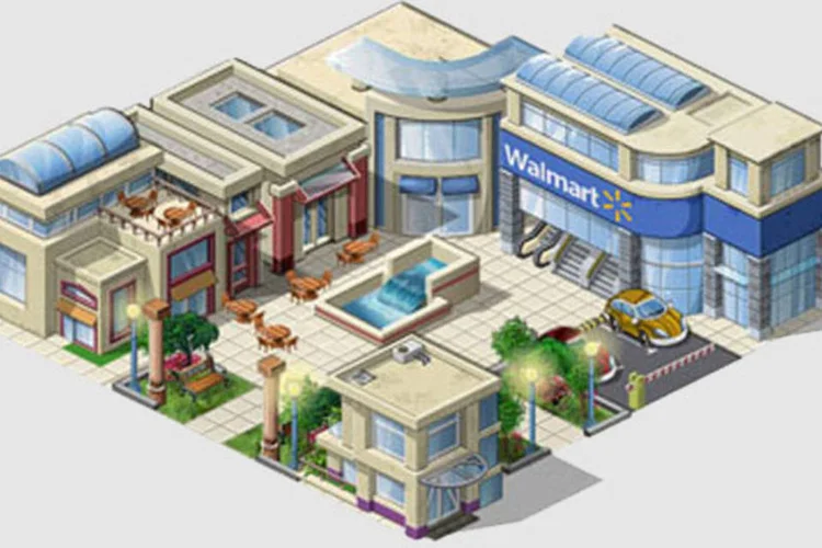 Loja do Wallmart no MegaCity: parceria quer aproximar os usuários do game da loja virtual (Divulgação)