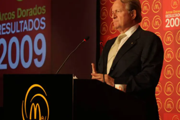 O presidente-executivo da Arcos Dorados, Woods Staton, durante divulgação do balanço de 2009 (.)