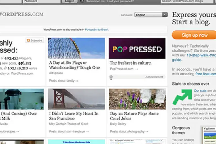 O Wordpress.com ganhou um recurso que exibe, automaticamente, uma versão específica para iPad do blog (Reprodução)