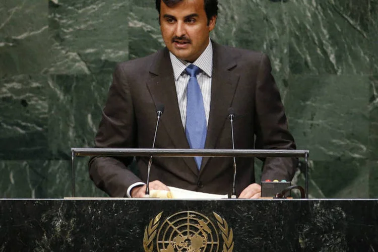 O xeque Tamim Ben Hamad al-Thani, emir do Catar: "não financiamos os extremistas" (Mike Segar/Reuters)