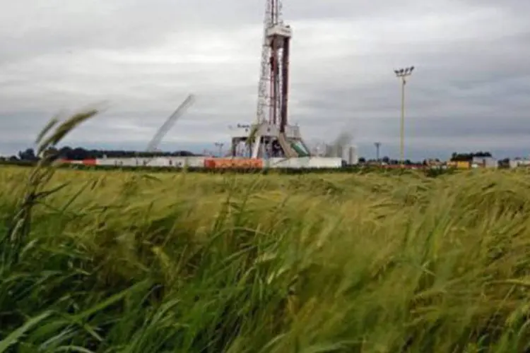 Usina de gás de xisto da Chevron, 11 de junho de 2013, em Ksiezomierz, sudeste da Polônia (©afp.com / Janek Skarzynski)