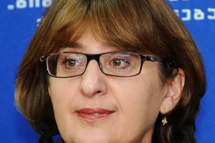
	Maia Panjikidze, a ministra georgiana das Rela&ccedil;&otilde;es Exteriores: &quot;o fato de acontecer uma reuni&atilde;o j&aacute; &eacute; algo positivo&quot;
 (Vano Shlamov/AFP)