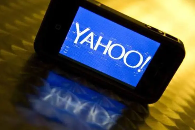 A pioneira da internet Yahoo comemorou 20 anos nesta segunda-feira com um olho no passado e outro no futuro (Karen Bleier/AFP)