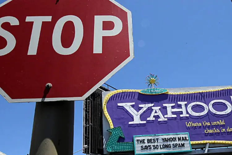 
	Yahoo: como outras grandes empresas, o Google e o Yahoo constantemente enviam dados por cabos internacionais de fibra &oacute;ptica
 (Justin Sullivan / Getty Images)