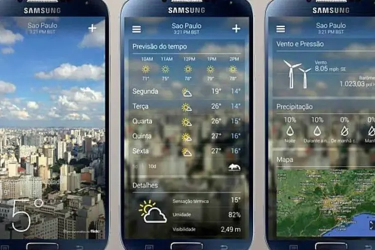 Yahoo! Tempo: o app combina dados meteorológicos com fotos compartilhadas no Flickr (Divulgação)