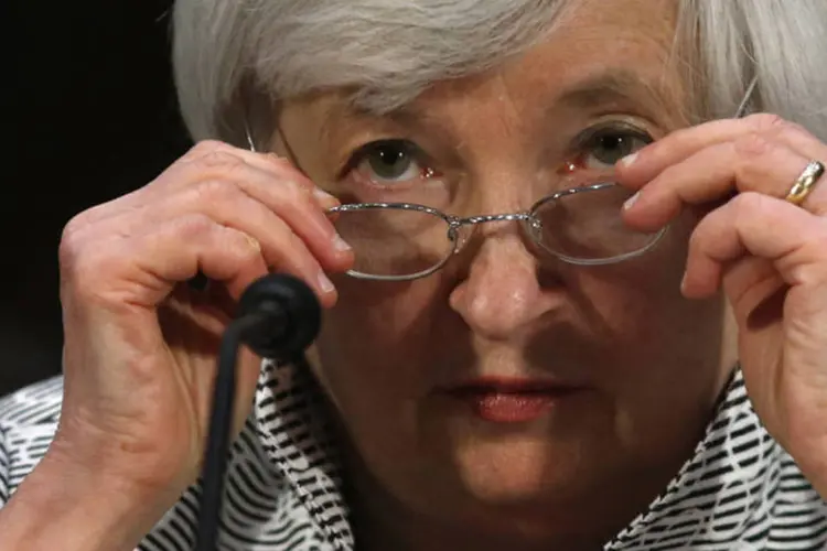 
	Janet Yellen, presidente do Fed. Fomc divulga sua decis&atilde;o sobre o aumento de juros b&aacute;sicos nos EUA nesta quarta-feira
 (Kevin Lamarque/Reuters)