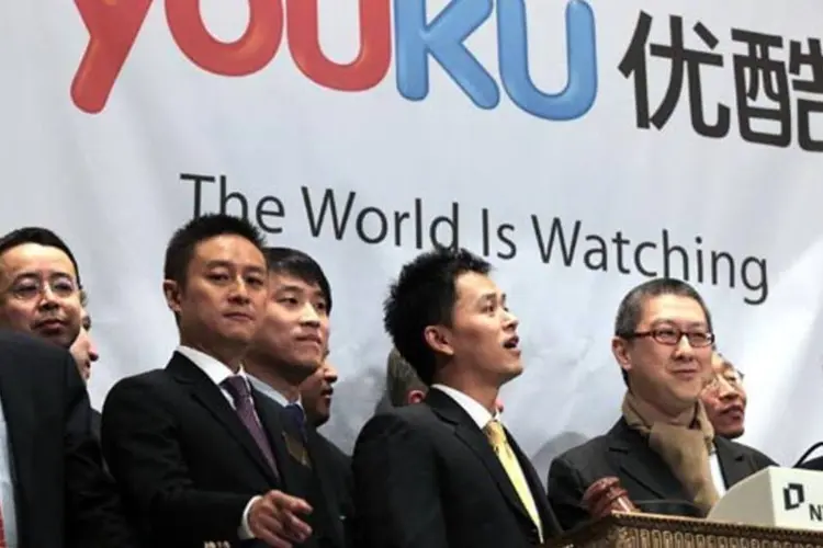 Lançamento do Youku na bolsa de Nova York nesta quarta (Spencer Platt/Getty Images)