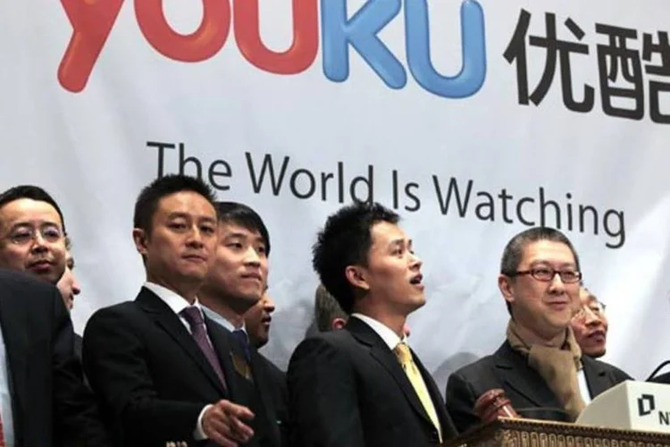 Lançamento do Youku na bolsa de Nova York nesta quarta (Spencer Platt/Getty Images)